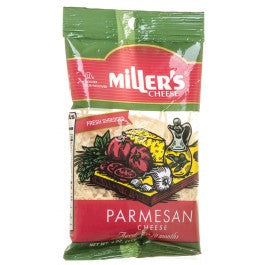 Millers Parmesan Cheese Shredded 12 Pack  4 oz