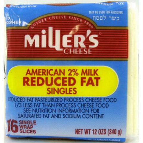 Millers American Cheese Sliced Reduce Fat 12 Pack  12 oz